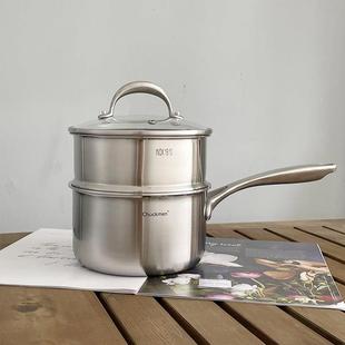 304锈钢小奶锅宝宝婴儿辅食锅无层不不粘涂热牛锅奶锅家用煮汤锅