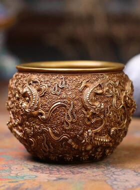 10#事事如意缸国风器居家铜玄TM001关礼办公书房品经室典摆件
