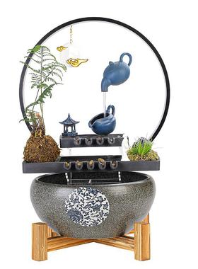 流水摆件循水办公室客桌面2022景观鱼意缸招财生财环创家居装饰厅