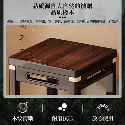 新中式落地摆件客视厅轻奢档AZM电柜旁高边置架实木高级感小众物