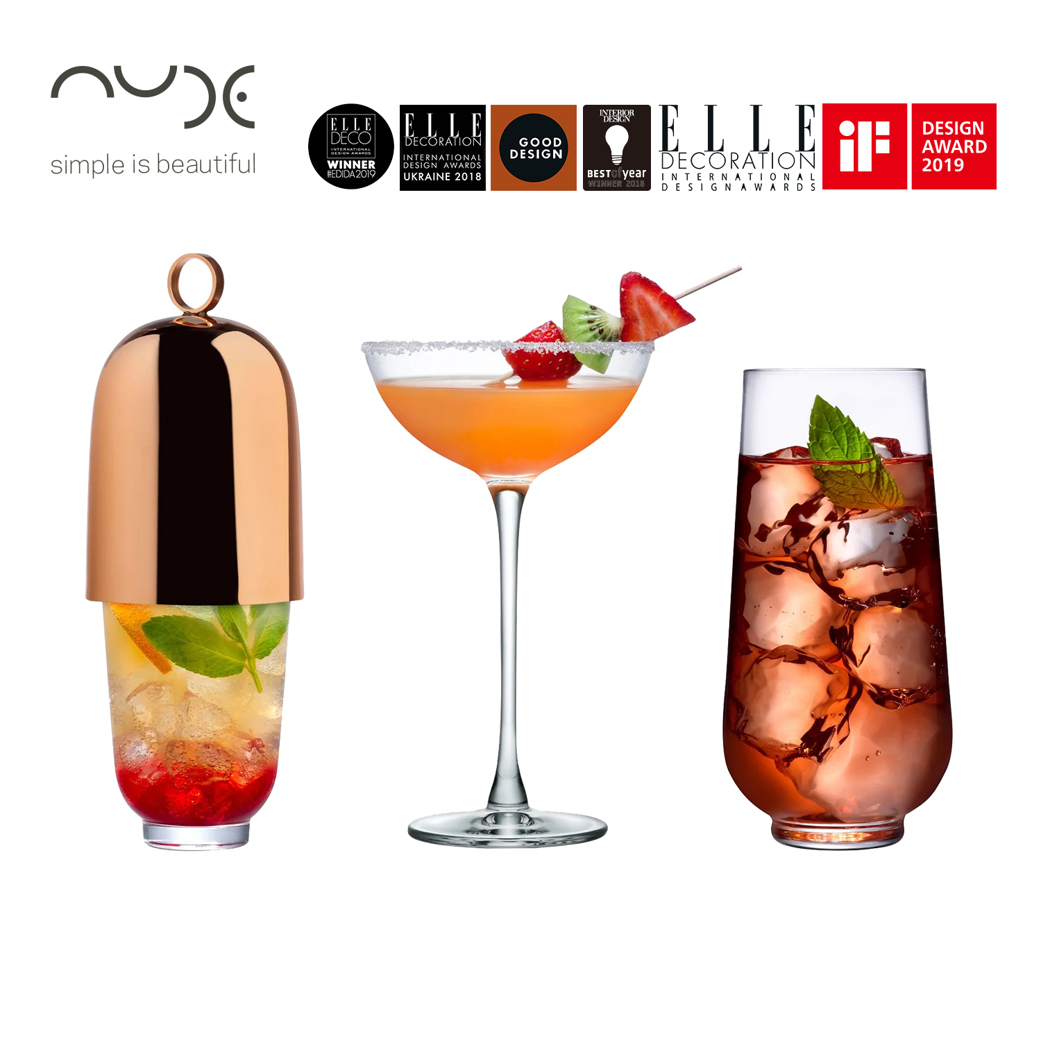 努德进口水晶玻璃酒杯调酒杯