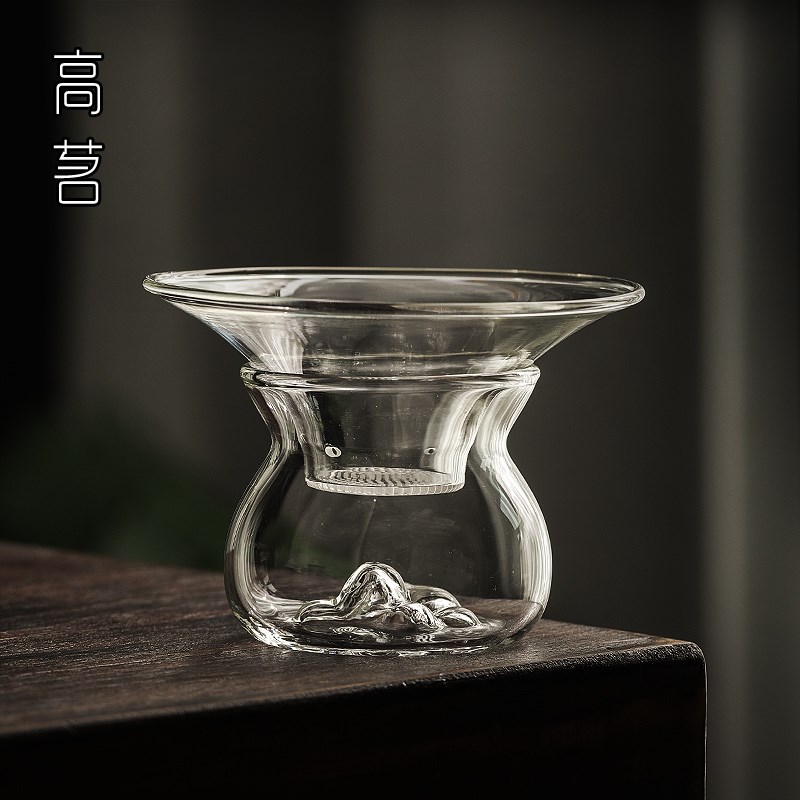 现货速发高茗玻璃茶漏茶滤泡茶单独茶叶滤网滤茶器茶隔过滤网