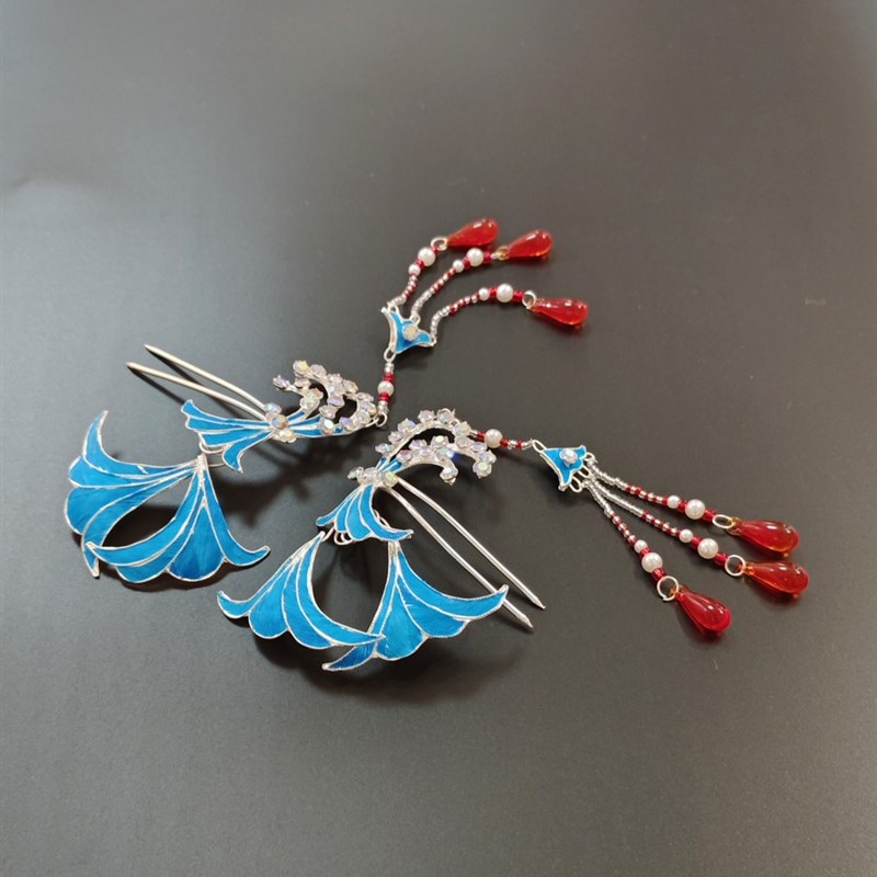 速发古装旦曲越剧黄梅戏小戏莺姐点翠多钻兰花挑钗 浙百崔小莺