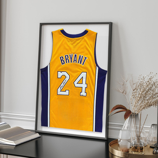 篮球足球球衣装裱展示相框球星球衣收藏相框多色可选支持尺寸定制