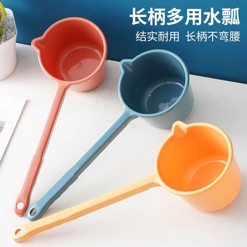 特厚款摔不烂水勺大号塑料商用水舀子家用工业耐酸碱浇菜长柄水瓢