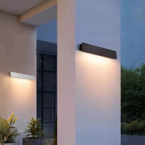 太阳能户外壁灯防水庭院壁灯室外柱子壁灯洗墙灯露台灯别墅外墙灯