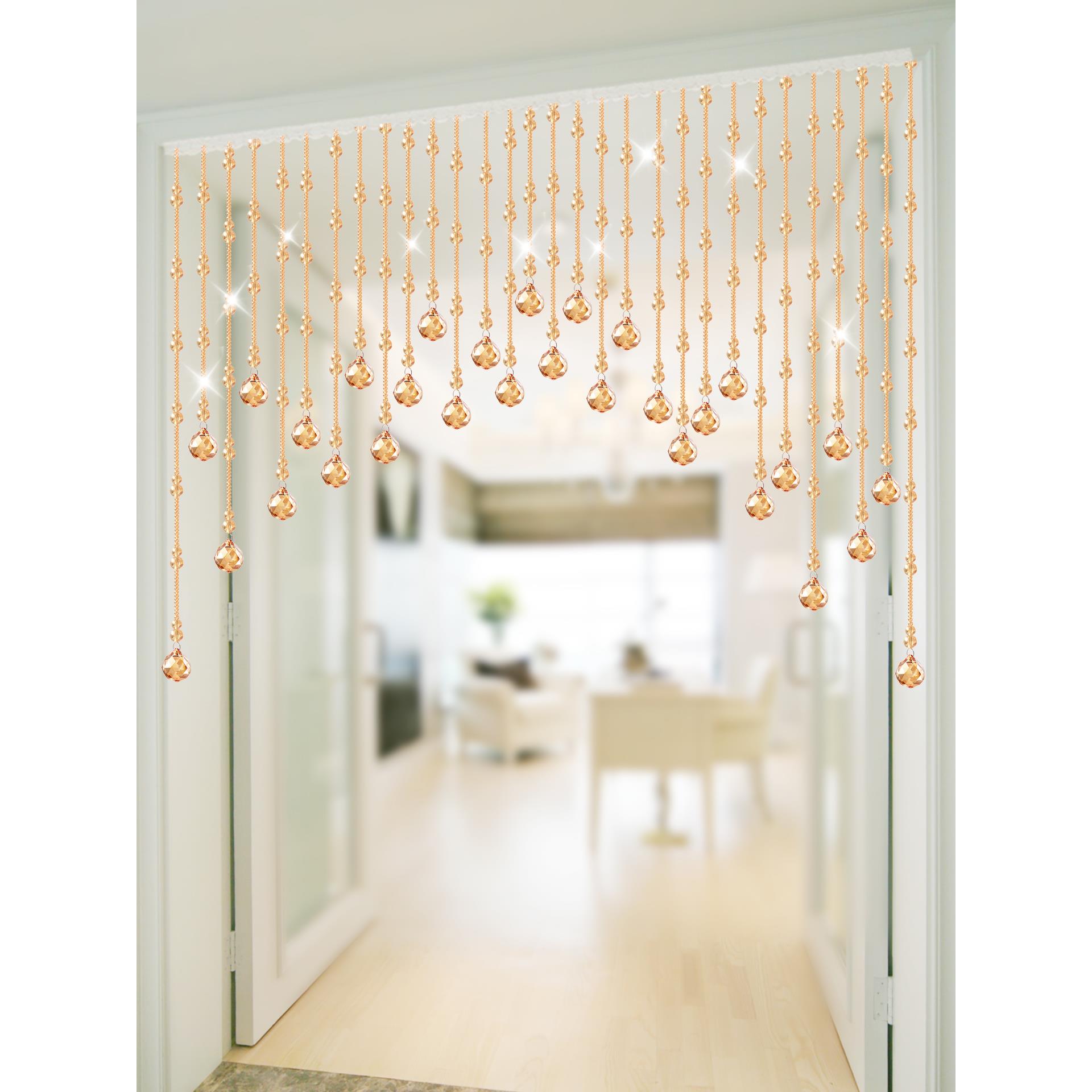 水晶珠帘门帘隔断帘家用客厅卫生间卧室帘子葫芦新款免打孔玄关帘