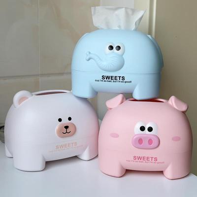 纸巾盒卷纸筒可爱餐巾纸盒网红卷纸盒客厅卫生间圆筒形抽纸盒卡通