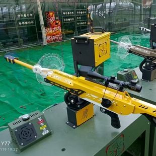 郑州共享水炮厂家枪林弹雨共享水枪户外摆摊激光吃鸡游乐气炮枪