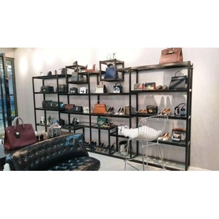 鑫淼免费定制设计 鞋店包包货架展示架自由组合多层组合展示架