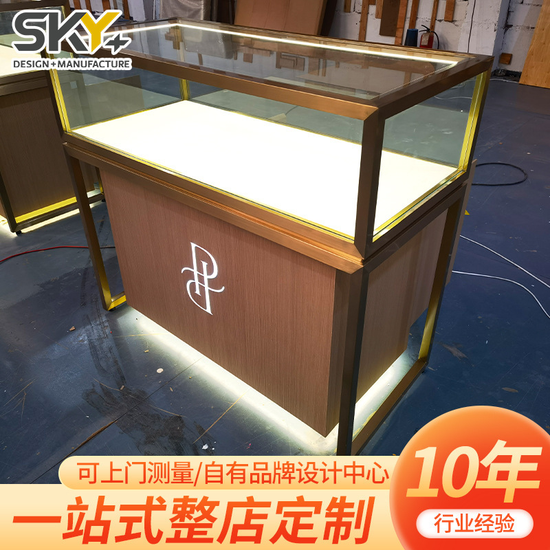 珠宝展示柜定制黄金手表陈列柜饰品首饰店整店设计烤漆玻璃展示柜