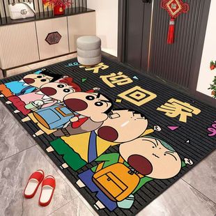 蜡笔小新地垫玄关入户门脚垫家用门口卡通地毯除尘耐脏垫子可代发