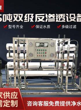 现货供应2-10吨中型双级反渗透纯水机工业全自动工业净水处理设备