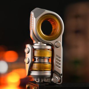 乐派震旦edc音叉推牌解压玩具不锈钢棘轮甩牌啪啪币指尖陀螺潮玩