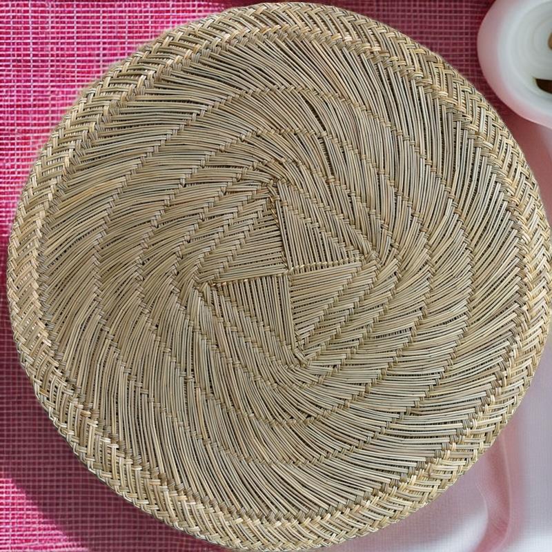 3个蒸笼草垫 蒸笼草垫子 圆形蒸笼垫 小笼包子垫馒头垫子笼屉草垫