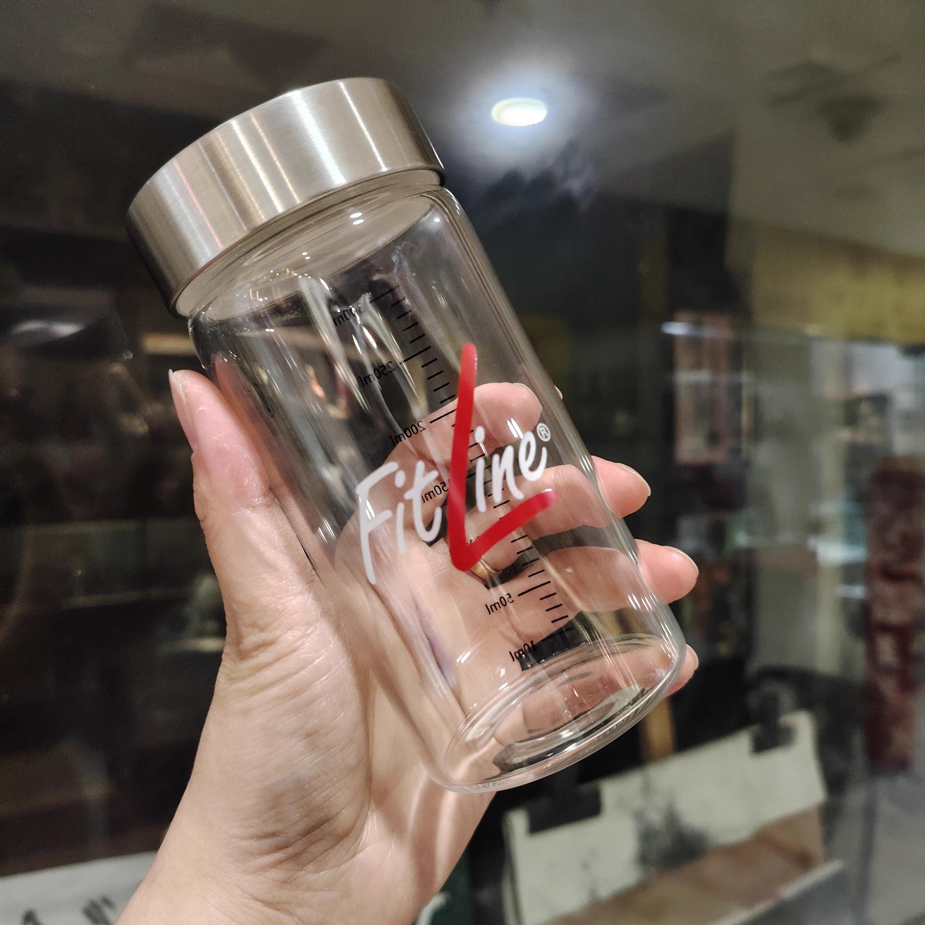 定制FitLine玻璃杯德国PM营养素果汁杯高硼硅玻璃随手小水杯350ml