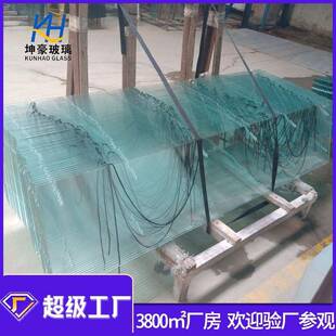 玻璃专业生产10mm超白钢化玻璃磨斜边信义超白玻璃精磨边玻璃
