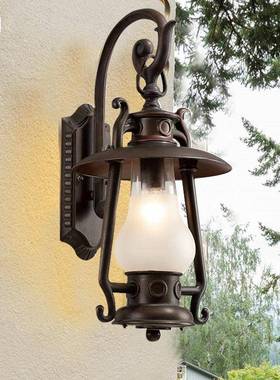 新款LED马灯仿古煤油壁灯欧式户外铸铝园林灯铝型材壁灯饰照明