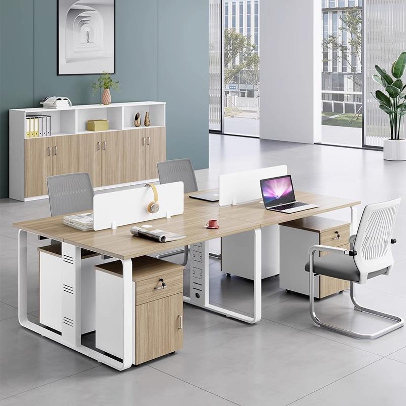 办公家具职员办公桌椅组合简约现代4/6人位员工电脑卡座隔断工位