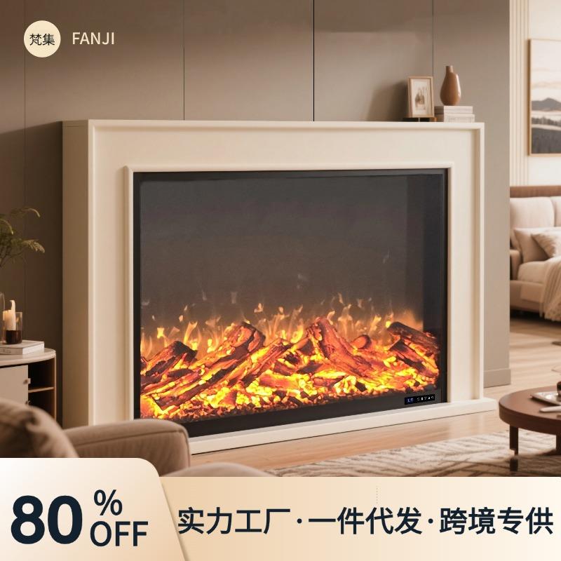 欧式电子壁炉仿真火嵌入式装饰壁炉芯客厅仿真柴火取暖器