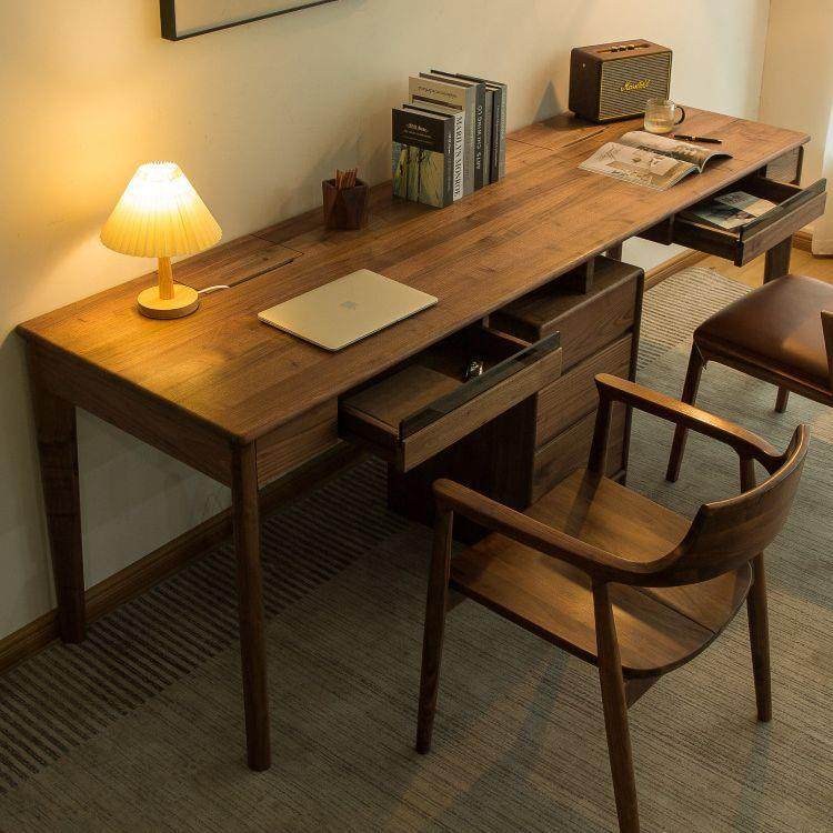 北欧黑胡桃实木双人靠墙电脑书柜一体学习写字长书桌现代轻奢家用,金属材料及制品,金属加工件/五金加工件,淘宝优惠券,粉丝福利购,淘宝优惠卷