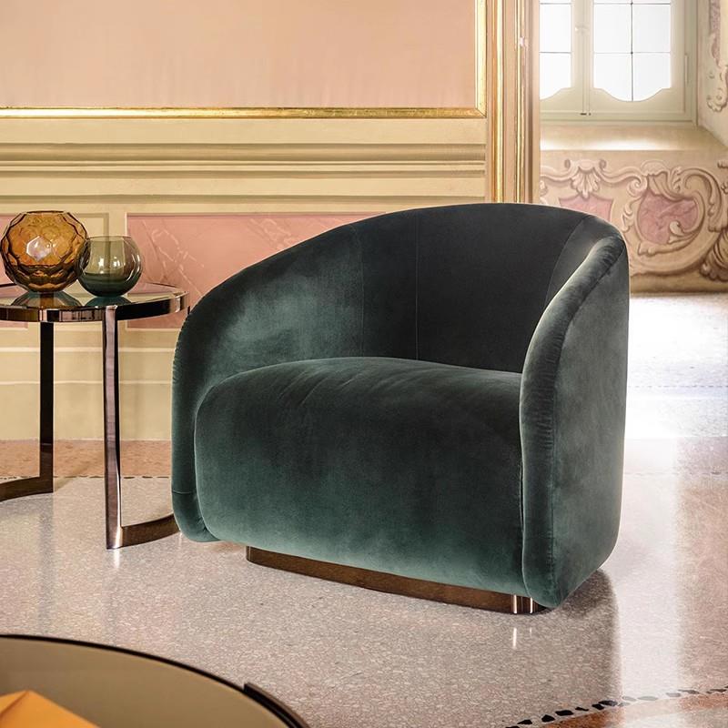 后现代美式客厅简约实木沙发简欧极简样板房间欧式轻奢风意式家具