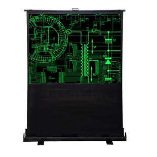 工厂直销地拉幕80吋16:9便携式地拉式幕布落地式银幕