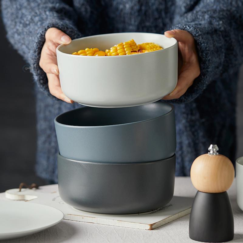 jiwoo陶瓷汤碗大号家用2024新款汤面碗大碗7寸面条碗泡面直口汤碗