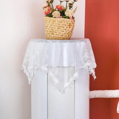 空调盖巾多用防尘盖布小桌布客厅小方巾百搭蕾丝刺绣小家电盖布巾