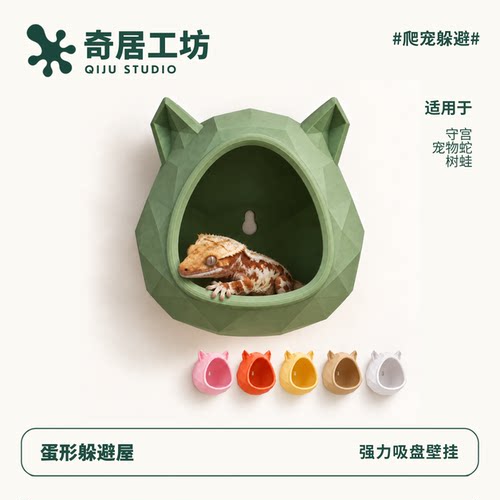 爬宠树栖蛋仔磁吸盘躲避窝睫角守宫姥爷树蛙专属攀爬加湿脱皮产卵