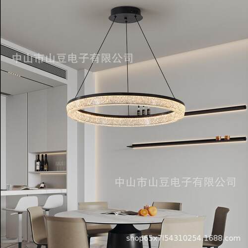 意式奢201极简厅主灯现代简约圆网红环餐厅大气卧室设客计师轻吊