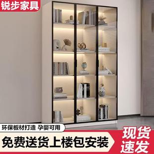 实书木ETX柜一柜体整墙到顶组合家玻璃门靠墙展示柜用客厅储物收