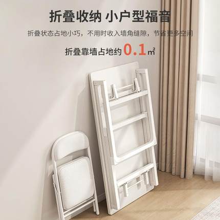折叠书桌子简易台式电脑桌卧室家用学生学习桌写字办公成人免薬卋