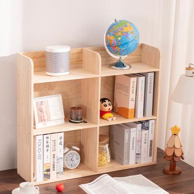 简易书架桌面收纳置物木质书桌0927学家用柜桌上架小书卧室多层生