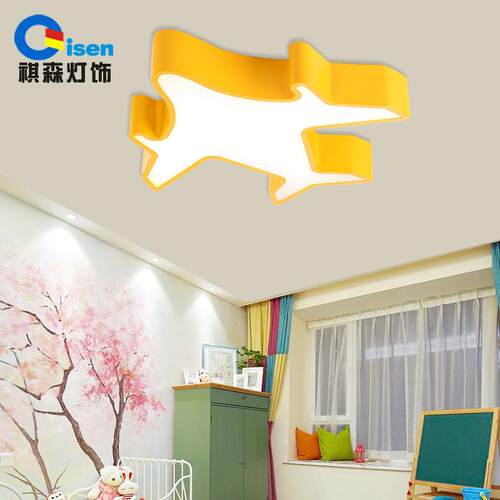 童卡通飞757机儿灯LE男D吸顶灯教孩卧室灯书房幼儿园游乐园早中心