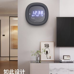 创意钟表现代简约挂钟客厅个性 家用电时钟挂墙子新款 网红2022时尚