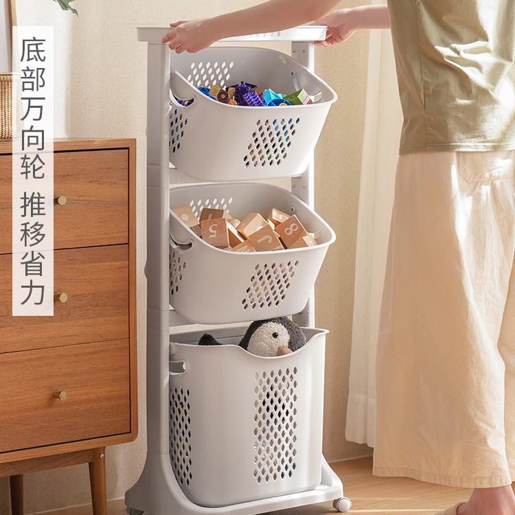 儿童玩具收纳筐小推车置物架家用落地多功能宝宝玩偶整理储物架新