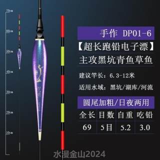 铅日夜漂尾漂漂浮漂咬无铅夜光电子青鱼自立%黑跑变色两用钩专用