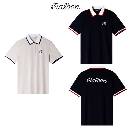 韩国MALBON高尔夫服装男短袖POLO