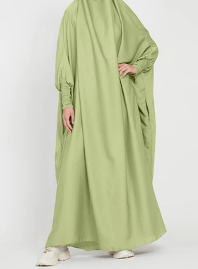 M216#10色入纯色长袍连衣裙长裙中东印尼马来服长袍一件