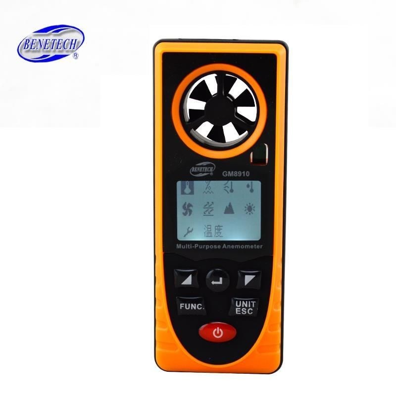 标智GM8910多功o能风速仪测温湿度计大气压照度仪海拔环境光亮度