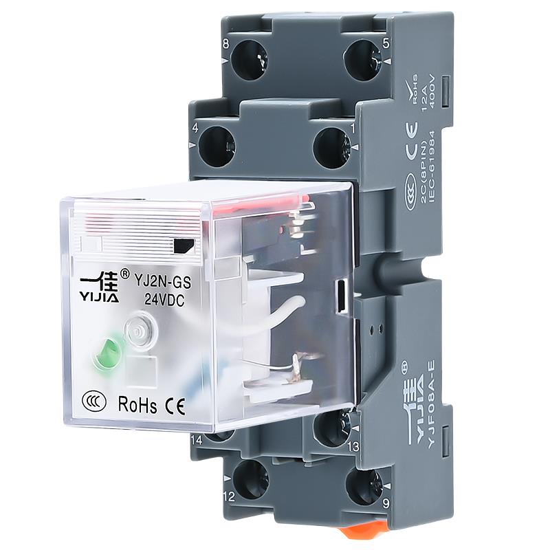 一佳小型中间继电器YJ2N-GS 小8脚14脚可替换HH52P电压12V24V220V