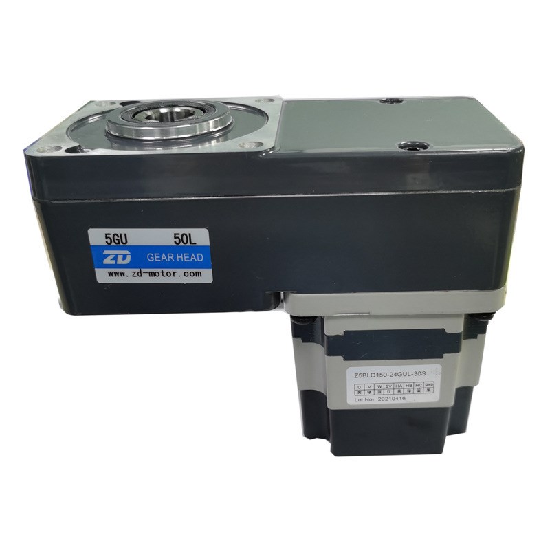 150W直流无刷电机驱控一体式马达Z5BLD150-24GUL型直角电动机