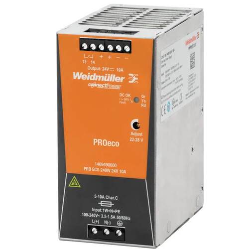 魏德米勒开关电源PRO ECO MAX 240W 24V 10A 24V 20A 146949000