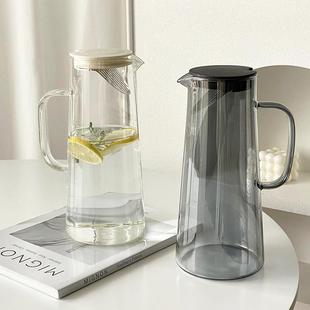 家用客厅凉白开水杯冷泡果茶果汁扎壶 耐高温玻璃冷水壶大容量夏季