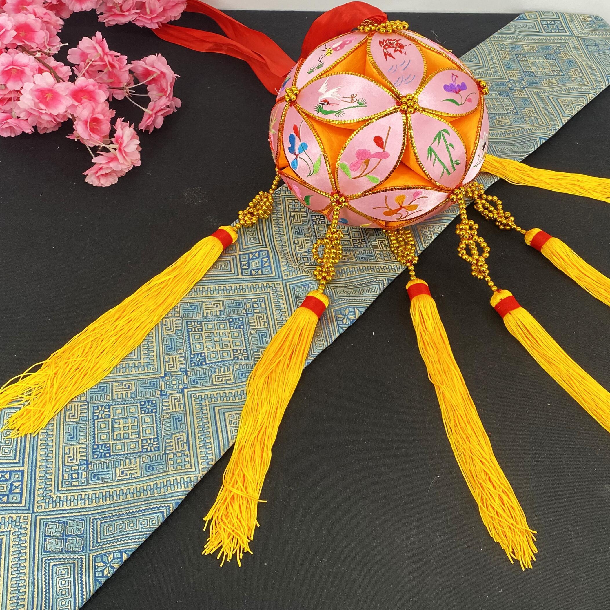 包邮精品广西靖西壮族纯手工绣球工艺品20cm30片婚庆开业装饰礼品