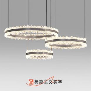 現代輕奢風客廳吊燈現代簡約高端大氣大廳主燈新款 臥室燈 圓形意式