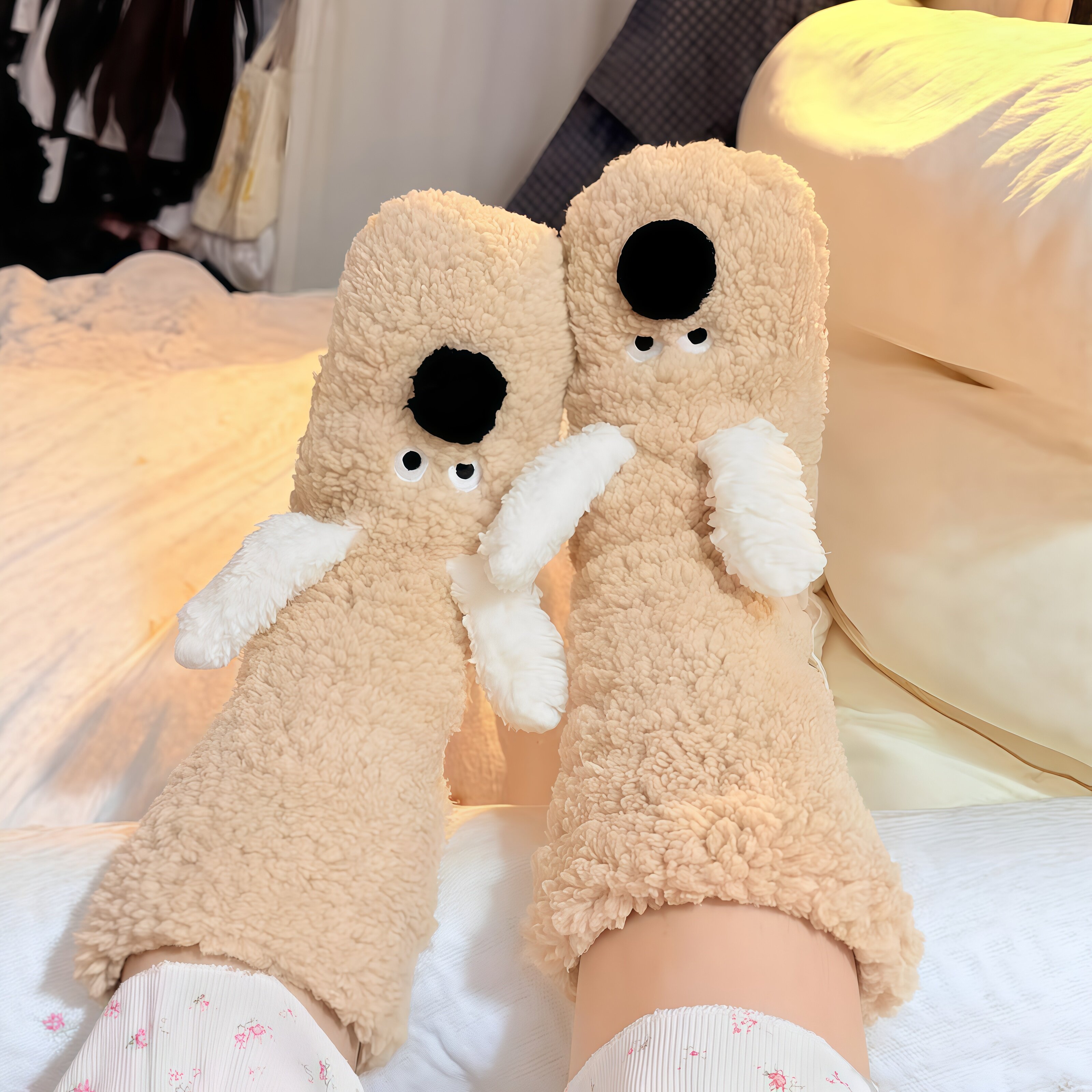 小狗地板袜大人睡眠袜冬