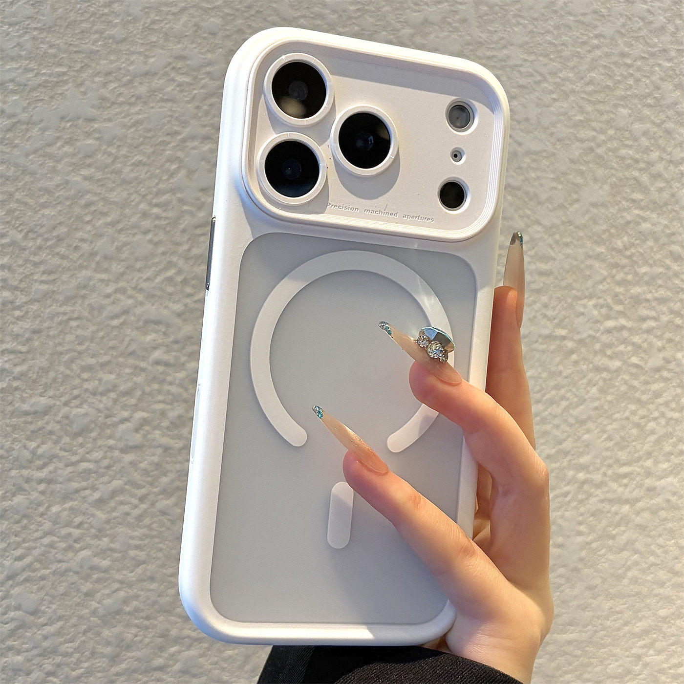 茨曼白色磁吸可拆卸镜头适用苹果17promax手机壳新款iphone17promax保护套苹果17pro全包防摔iphone17pro硅胶