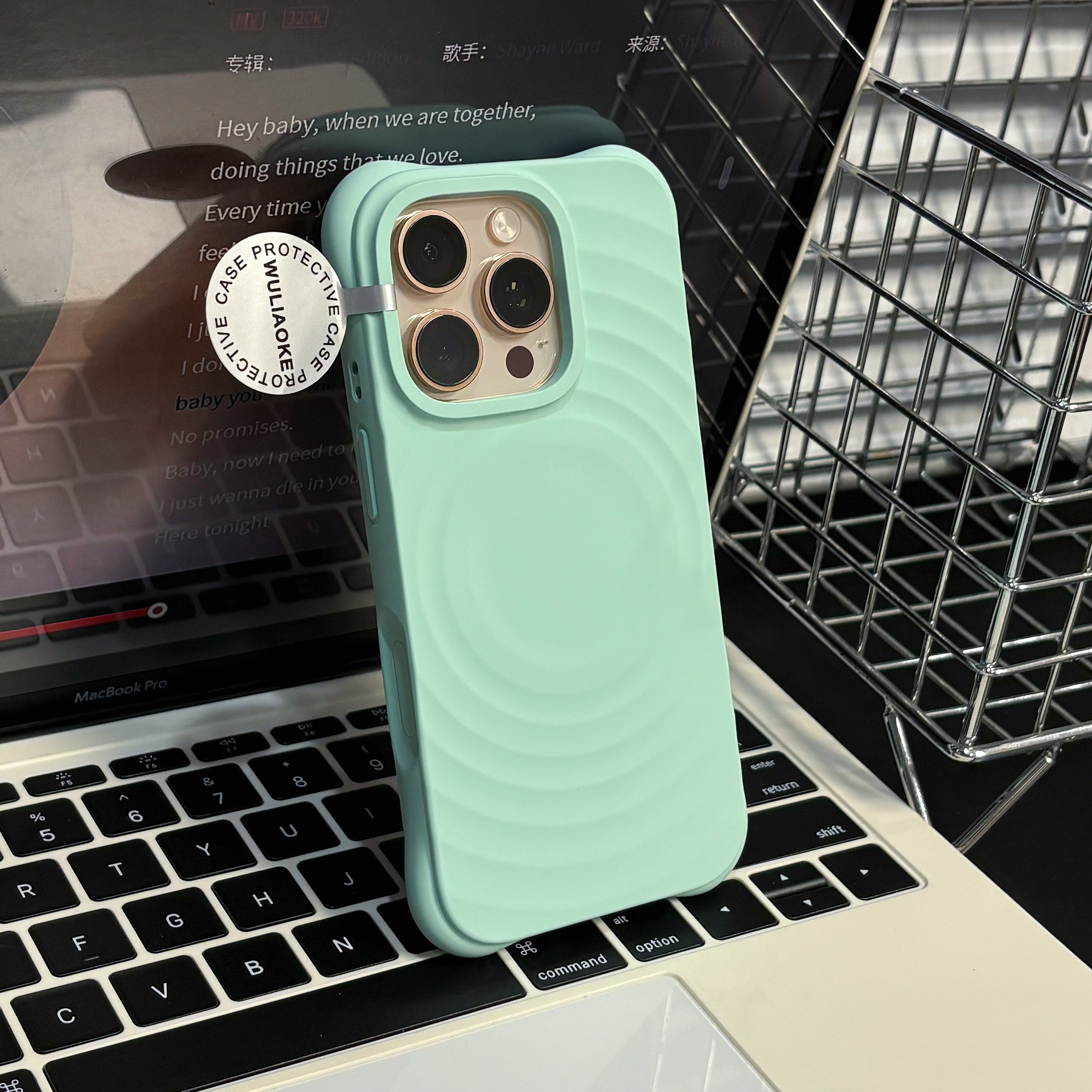 波漾液态硅胶一体ai相机拍照按键适用苹果16promax手机壳iPhone16Pro磁吸无线充电15p全包防摔ip14磨砂保护套